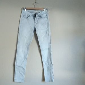 Uniqlo Jeans 24 Fits 25 Light Gray Mid Skinny